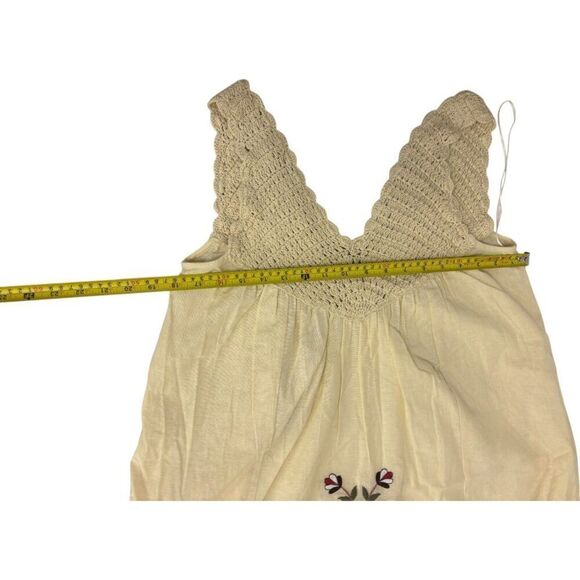 Zara Womens Embroidered Dress Size S Beige Ivory Crochet Floral 6895/003 NWT - Picture 16 of 16